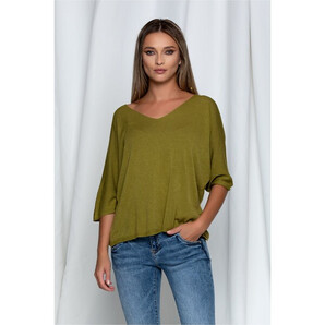 Bluza Julia lime din tricot subtire