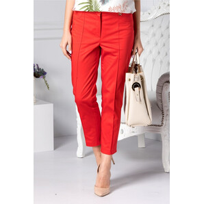 Pantalon Dalida rosii cu dunga office