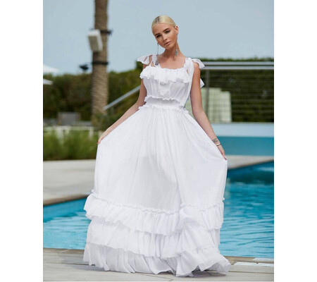 Rochie Voal Isla Alb