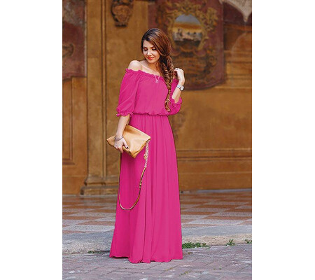 Rochie Voal Kasia Magenta