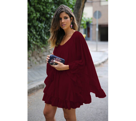 Rochie Voal Santacruz Bordo