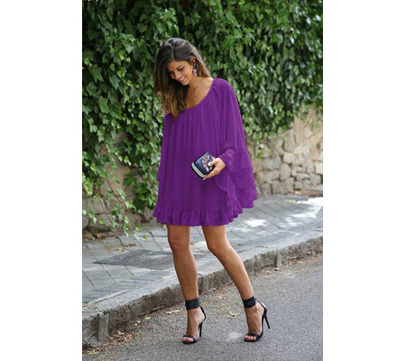 Rochie Voal Santacruz Mov Ultraviolet