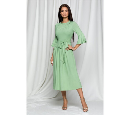 Rochie Moze verde fistic cu aspect reiat