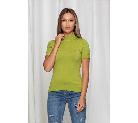 Bluza Daira verde lime cu maneci scurte