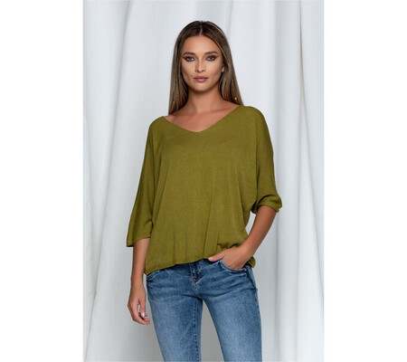 Bluza Julia lime din tricot subtire