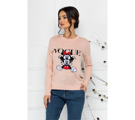 Bluza Vogue roz cu imprimeu Disney