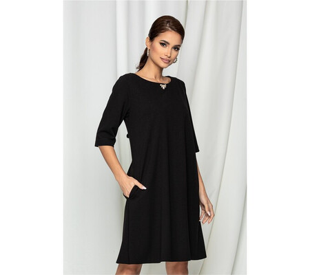 Rochie Damiana neagra evazata