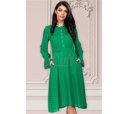 Rochie verde cu buline Moze