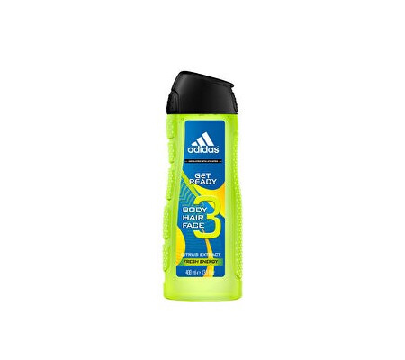 Gel de dus Adidas 3in1 Get Ready!, 400 ml, pentru barbati