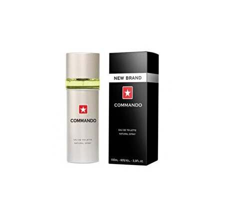 Apa de toaleta New Brand Perfumes Commando, 100 ml, pentru barbati