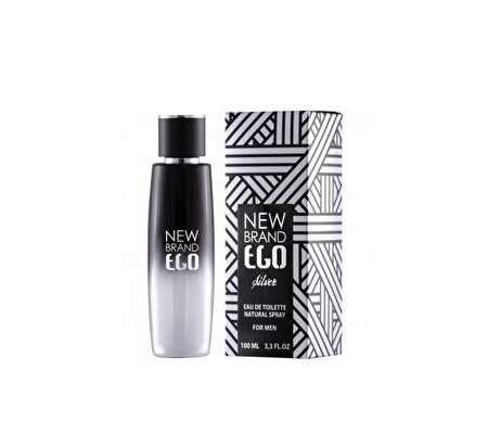 Apa de toaleta New Brand Perfumes Ego Silver, 100 ml, pentru barbati