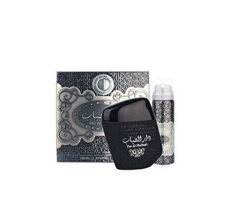 Set cadou Ard al Zaafaran Dar al Shabab (Apa de parfum 100 ml + Deospray 50 ml), pentru barbati