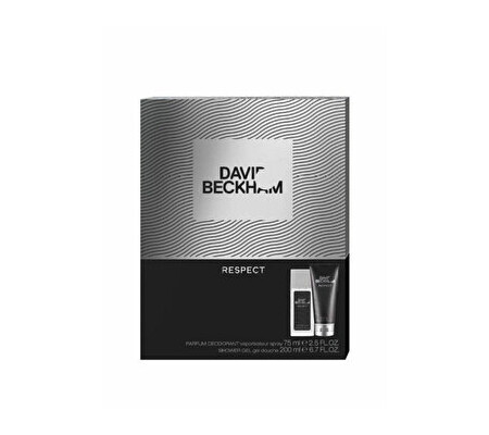 Set cadou David Beckham Respect (Deospray natural 75 ml + Gel de dus 200 ml), pentru barbati