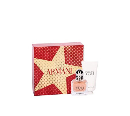 Set cadou Giorgio Armani In love With You (Apa de parfum 30 ml + Crema de maini 50 ml), pentru femei