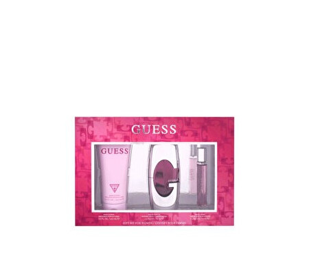 Set cadou Guess (Apa de parfum 75 ml + Apa de parfum 15 ml + Lotiune de corp 200 ml), pentru femei