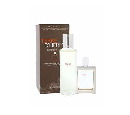 Set cadou Hermes Terre D'Hermes Eau Tres Fraiche (Apa de toaleta 30 ml + Apa de toaleta Refill 125 ml), pentru barbati