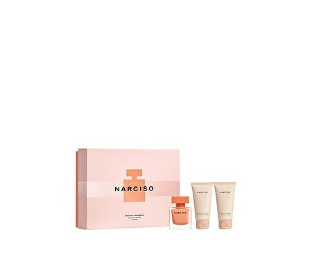 Set cadou Narciso Rodriguez Narciso Ambree (Apa de parfum 50 ml + Lotiune de corp 50 ml + Gel de dus 50 ml), pentru femei