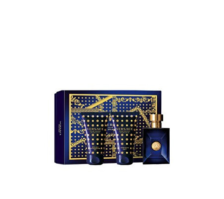 Set cadou Versace Dylan Blue (Apa de toaleta 50 ml + Gel de dus 50 ml + After shave balsam 50 ml), pentru barbati