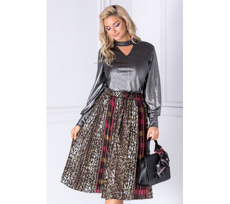 Bluza Sara din lurex argintiu