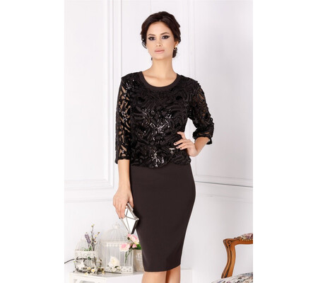 Rochie Dariana neagra cu paiete