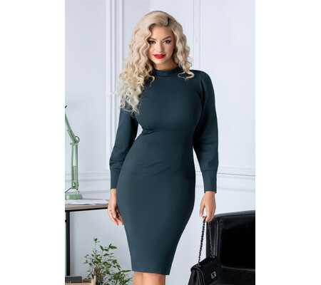 Rochie Moze smart casual verde